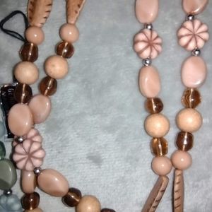 Floral Lucite Beads, Shades Of Amber